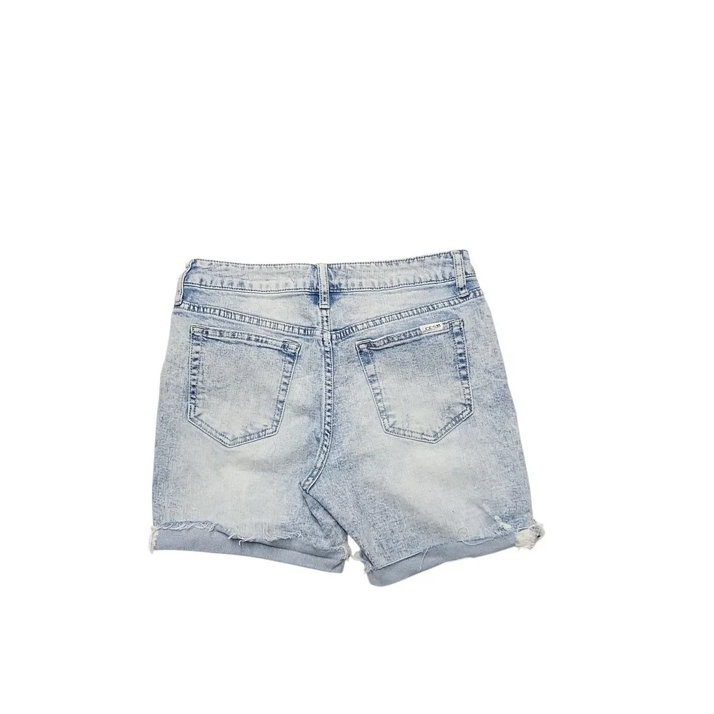 Joe's Jeans Destroyed Cutoff Stretch‎ Light Denim Long Shorts. Women's Size 27